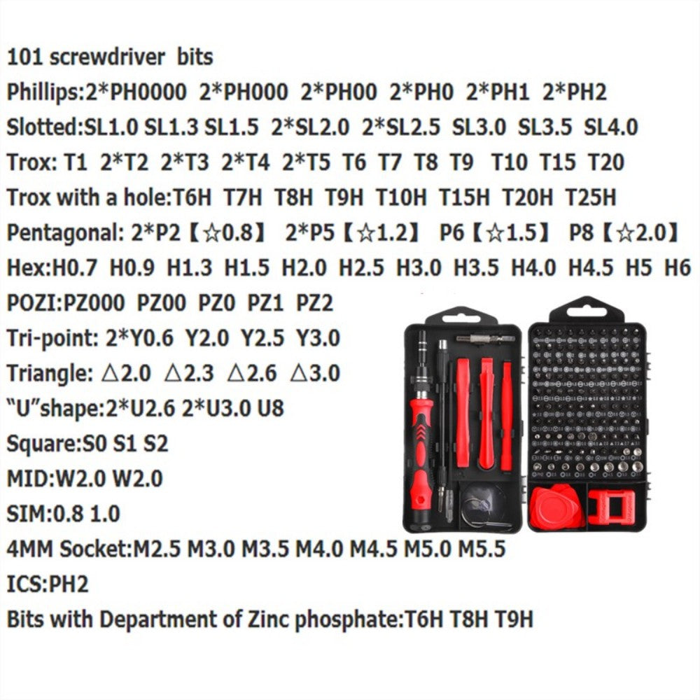 122 in 1 Magnetic Precision Screwdriver Set PC Phone Electronics Repair Tool Kit
