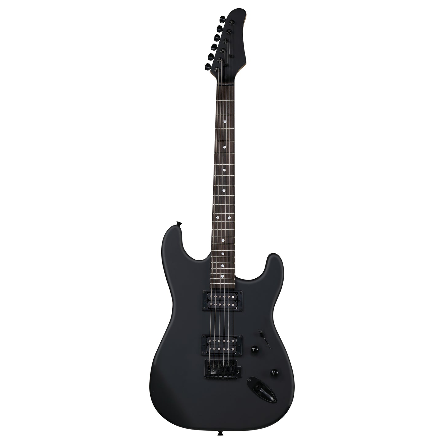 GST 39in Electric Guitar H-H Pickups Black suit for Heavier  Rock