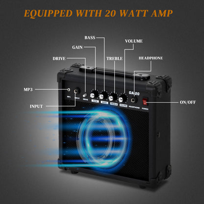 170 Model With 20W Electric Guitar Pickup Hsh Pickup Guitar  Stereo Bag Harness Picks Rocker Connector  Wrench Tool White