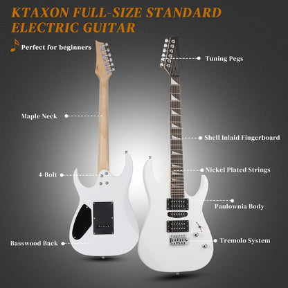 170 Model With 20W Electric Guitar Pickup Hsh Pickup Guitar  Stereo Bag Harness Picks Rocker Connector  Wrench Tool White