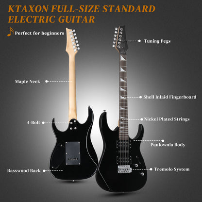 170 Model With 20W Electric Guitar Pickup Hsh Pickup Guitar Stereo Bag Harness  Picks Rocker Connector  Wrench Tool Black