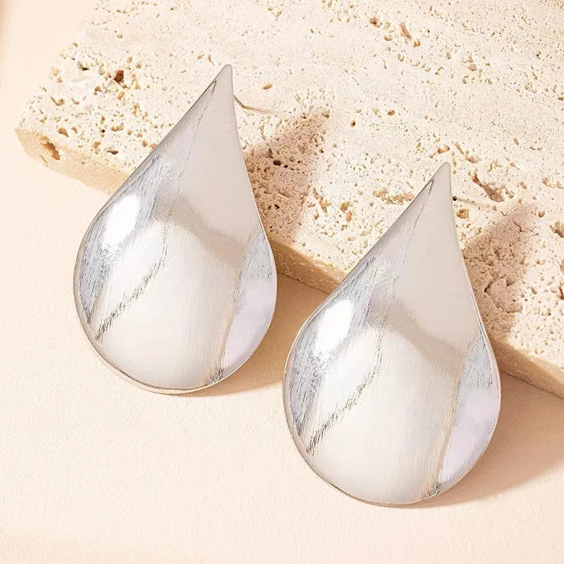 Simple Geometric Drop Metal Stud Earrings For Women Holiday Party Gift  Jewelry Ear Accessories