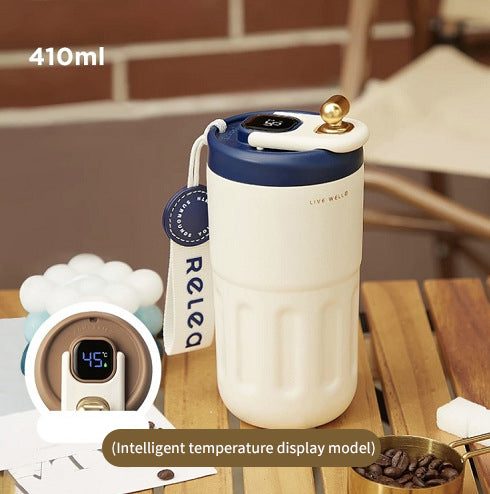 Digital Display Stainless Steel Coffee Insulated Cup 410ml