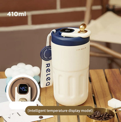 Digital Display Stainless Steel Coffee Insulated Cup 410ml