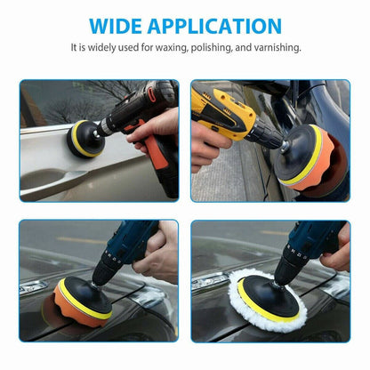22 Car Polisher Gross Polishing Pads For Drill Sponge Buffer Waxing Buffing Kit