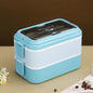 304 stainless steel lunch bento box heating portable fast food insulation multi-layer microwave lunch box