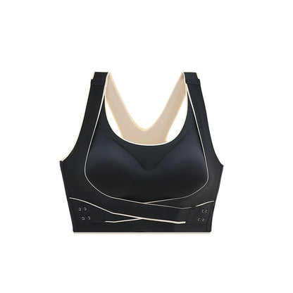 Traceless Sports Bra for Women Shockproof Running Gather Anti sagging Back Fitness Yoga Tank Top Style Steel Ring Free Bra