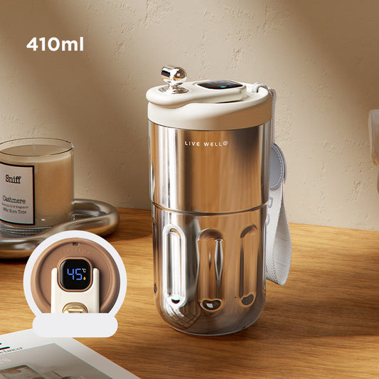 Digital Display Stainless Steel Coffee Insulated Cup 410ml