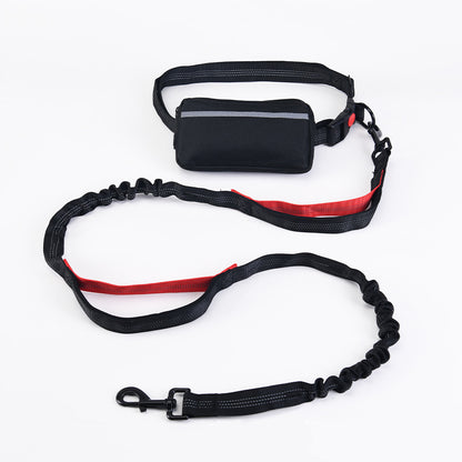 Multifunctional Pet Running Traction Rope Sports Dog Walking Mobile Bag High Elastic Dog Traction Belt Pulling Dog Rope