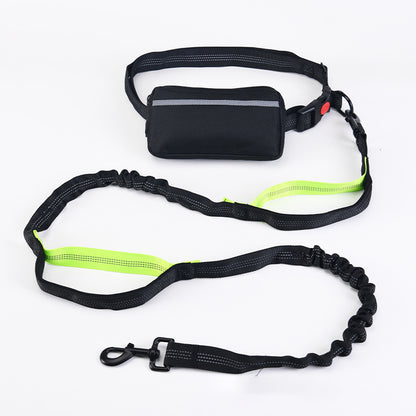 Multifunctional Pet Running Traction Rope Sports Dog Walking Mobile Bag High Elastic Dog Traction Belt Pulling Dog Rope