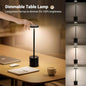 Touch Control Metal Table Desk Lamp Rechargeable Cordless Dimmable Light Black