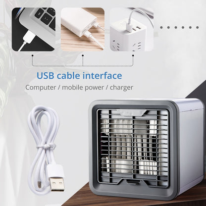 USB Mini Portable Air Conditioner Humidifier Purifier 7 Colors Light Desktop Air Cooling Fan Air Cooler Fan for Office Home