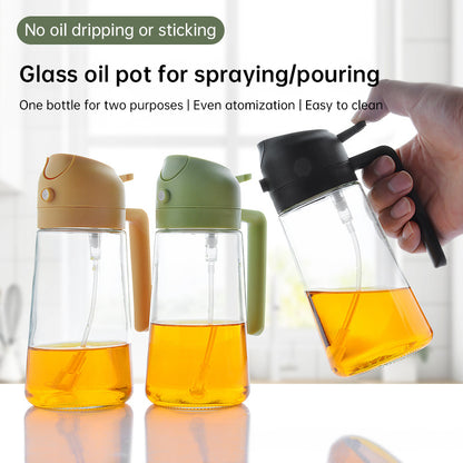 2-in-1 Kitchen Olive Oil Dispenser, Oil Sprayer, Grilling & Picnic Tools