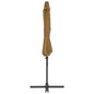 vidaXL Cantilever Garden Parasol with Steel Pole Taupe 300 cm