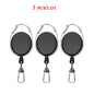 Retractable Key Chain Reel Badge Holder Fly Fishing Zinger Retractor with Quick Release Spring Clip Fishing Accessories
