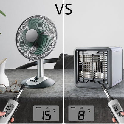 USB Mini Portable Air Conditioner Humidifier Purifier 7 Colors Light Desktop Air Cooling Fan Air Cooler Fan for Office Home