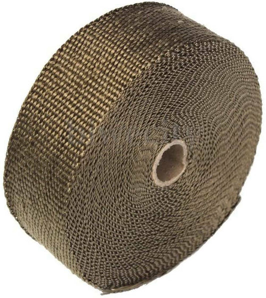 10M Titanium Gold Heat Wrap Tape Exhaust Insulating Downpipe Manifold 10 Ties