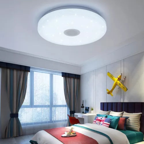 LED RGB Ceiling Light Bluetooth Speaker Music Light Dimming With Remote Control