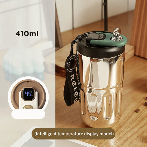 Digital Display Stainless Steel Coffee Insulated Cup 410ml