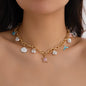 Ocean style fish tail imitation pearl tassel necklace necklaces beach starfish shell pendant accessories