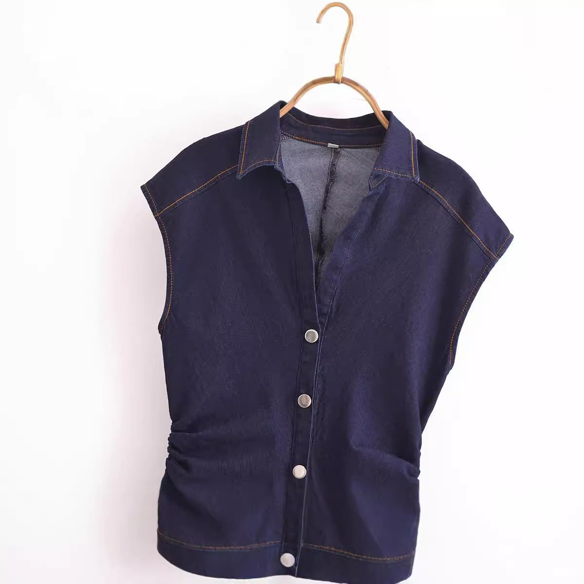 Midi slim fit shirt style single breasted dress