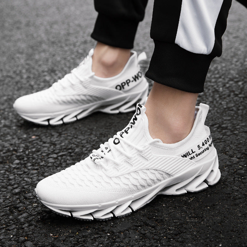 Men's autumn blade shoes large size flying mesh student sports casual running shoes
