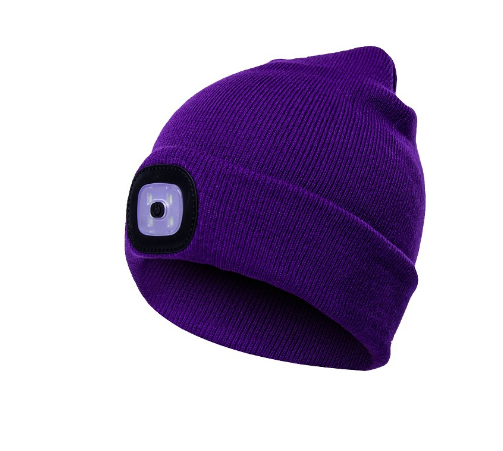 Outdoor Night Fishing Luminous Hat Battery Led Light Knitted Hat Night Led Lighting Riding Hat