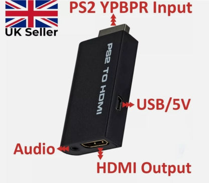 PS2 PlayStation2 To HDMI Converter, Adaptor Cable,Audio Video HD RCA AV Video