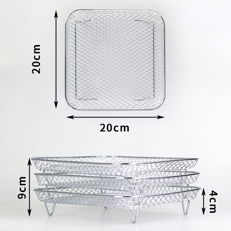 Airfryer Accessories Three-Tier Airfryer Steamer Rack Stainless Steel DZ201 Stackable Rack Dehydration Rack Dried Fruit Rack