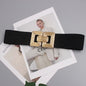 Gold Elastic Waistband Women's Fashion Casual Luxury Design Coat Dress Decorative Accessories Wide Girdle Goth Retro Corset Belt