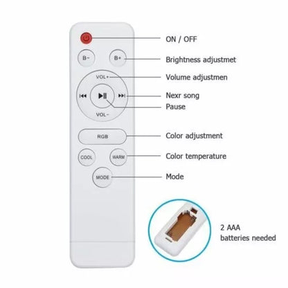 LED RGB Ceiling Light Bluetooth Speaker Music Light Dimming With Remote Control