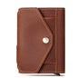 Credit Card Sleeve Retro Crazy Horse Leather RFID Anti-theft Card Holder Multifunctional Automatic Receiving Leather Card Box
