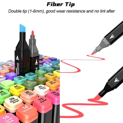 80 Colour Brush Pens Set Dual Tips Soft Fine Art Markers Drawing Watercolour
