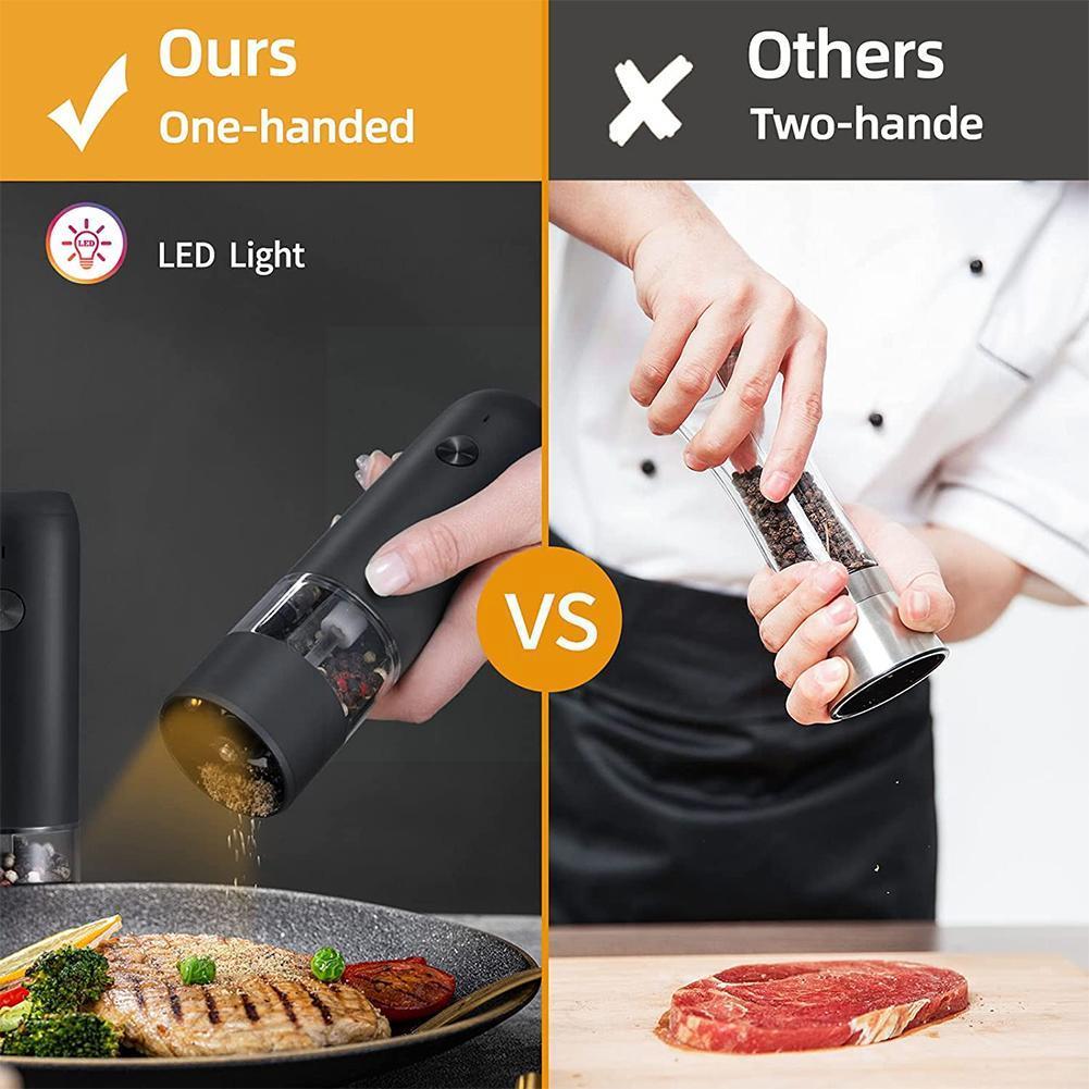 Kitchen Pepper Grinder Electric Thick And Fine Seasoning Bottle Seasoning Bottle Manual Sea Salt Pepper Grinder Grinding Bottle