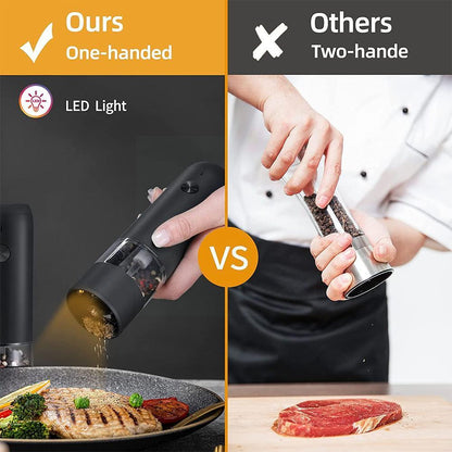 Kitchen Pepper Grinder Electric Thick And Fine Seasoning Bottle Seasoning Bottle Manual Sea Salt Pepper Grinder Grinding Bottle