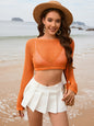Long sleeved pullover knitted sweater for women short sleeved solid color knitted sweater for women