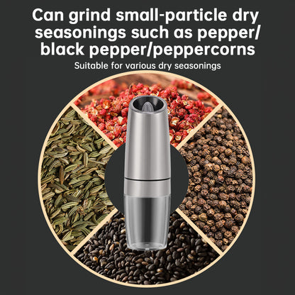 Electric Spice Grinder: Automatic, Gravity-Operated, LED Light, Adjustable Coarseness