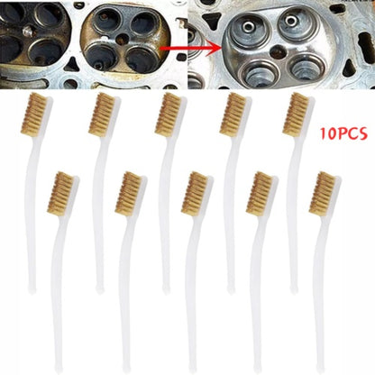 10Pieces Small Wire Brush Set Brush Steel Brass Nylon Metal Rust Paint Remover