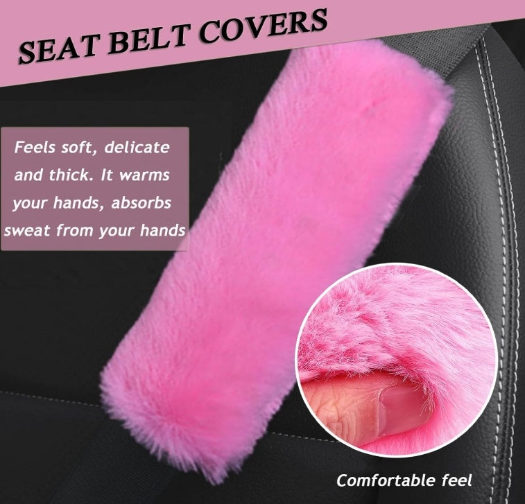 8-piece Plush Steering Wheel Set