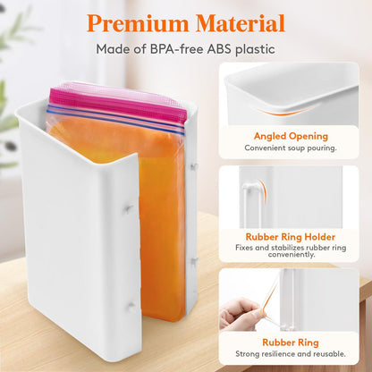 Freezer Soup Containers 3 Pack - 946ml Meal Prep Molds & Food Organizer Storage For Soup, Juice, Leftovers