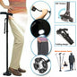 Collapsible Safety LED Walking Stick Adjustable Travel Hiking Cane Trekking Pole