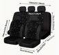 Five-seater Black Rhinestone Car Seat Cover