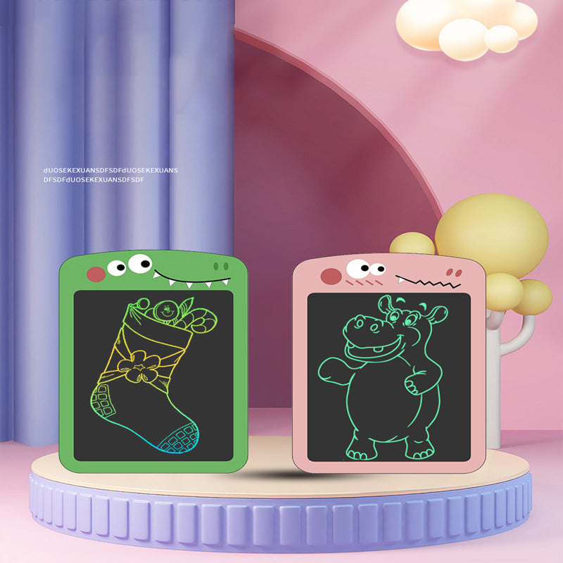 6.5 Inch Cartoon Couple Dinosaur LCD Writing Board Family Message Note Children's Early Puzzle LCD Writing Board