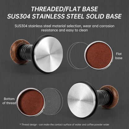 Coffee Adjustable Press Walnut Coffee Machine Impact Hammer Constant Pressure Elastic Press Hammer