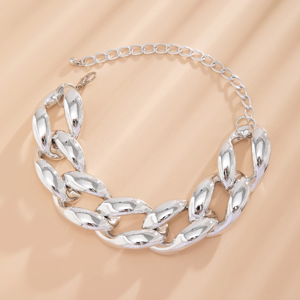 Exaggerated Big Thick Chain Short Choker Necklace for Women Trendy Statement Collar on the Neck Accessories