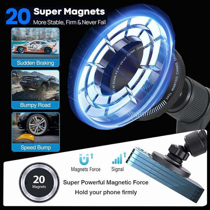 Magnetic Wireless Car Charger Mount Holder Magsafe For15 14 13 12