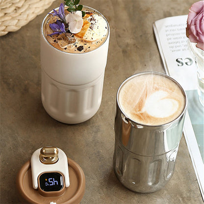 Digital Display Stainless Steel Coffee Insulated Cup 410ml
