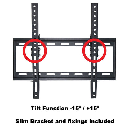 TV Wall Bracket Mount TILT For 26 32 40 50 55 Upto 63 Inch Flat LCD LED QLED TVs