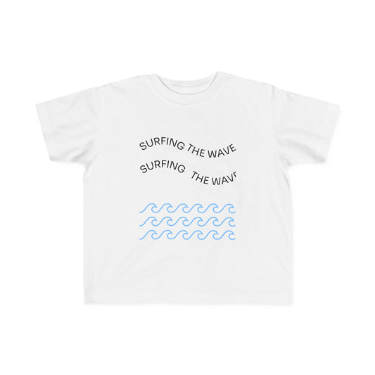 Kids' Surfing Tee - Fun Wave Design for Little Adventurers