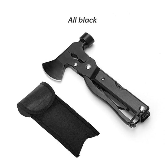 Outdoor camping multifunctional portable pliers hammer folding ground nail hammer vehicle lifesaving tool